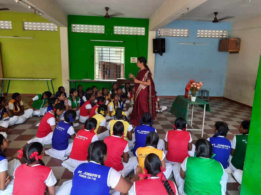 Mrs Geeta Madhu - delivered awareness on sex Education for St.Joseph School